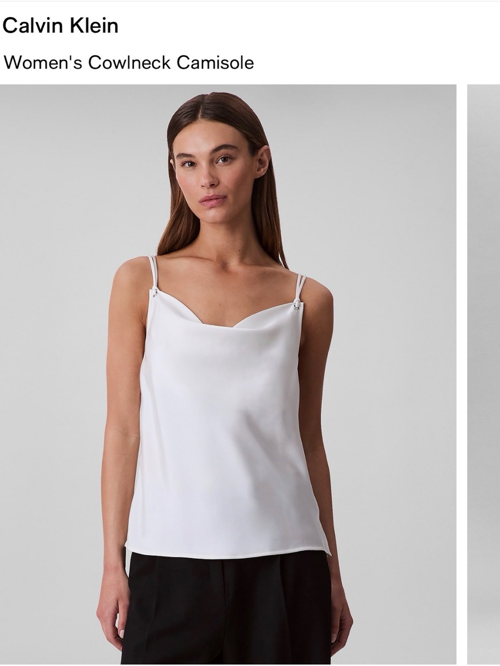Calvin Klein Women's Cowlneck Camisole in Tofu color